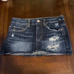 American eagle denim mini skirt